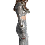 Cargar imagen en el visor de la galería, AMMY SEQUIN TEO-PIECES DRESS SET
