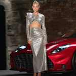 Cargar imagen en el visor de la galería, AMMY SEQUIN TEO-PIECES DRESS SET

