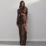 Charger l&#39;image dans la galerie, VIVIN MESH  LONG DRESS
