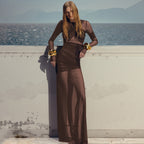 VIVIN MESH SHEER MAXI DRESS