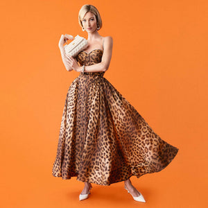 EMMA LEOPARD PRINT SLIP DRESS
