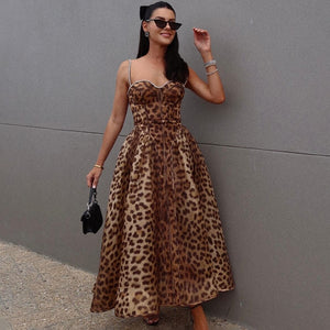 EMMA LEOPARD PRINT SLIP DRESS