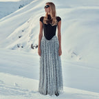 SUSAN TASSEL MESH TWO-PIECES SET LONG DRESS