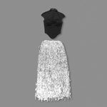 Load image into Gallery viewer, SUSAN TASSEL MESH TWO-PIECES SET LONG DRESS
