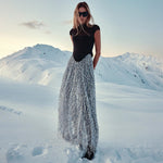 Load image into Gallery viewer, SUSAN TASSEL MESH TWO-PIECES SET LONG DRESS
