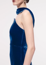 Charger l&#39;image dans la galerie, CRISTINA BLUE SLEEVELESS LONG DRESS
