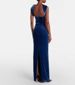 Charger l&#39;image dans la galerie, CRISTINA BLUE SLEEVELESS LONG DRESS

