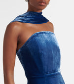 Charger l&#39;image dans la galerie, CRISTINA BLUE SLEEVELESS LONG DRESS

