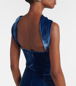 Charger l&#39;image dans la galerie, CRISTINA BLUE SLEEVELESS LONG DRESS
