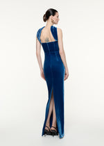 Charger l&#39;image dans la galerie, CRISTINA BLUE SLEEVELESS LONG DRESS
