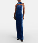 Charger l&#39;image dans la galerie, CRISTINA BLUE SLEEVELESS LONG DRESS
