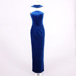 Charger l&#39;image dans la galerie, CRISTINA BLUE SLEEVELESS LONG DRESS
