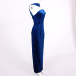Charger l&#39;image dans la galerie, CRISTINA BLUE SLEEVELESS LONG DRESS
