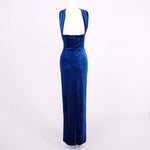 Charger l&#39;image dans la galerie, CRISTINA BLUE SLEEVELESS LONG DRESS
