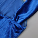 Charger l&#39;image dans la galerie, CRISTINA BLUE SLEEVELESS LONG DRESS
