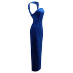 Charger l&#39;image dans la galerie, CRISTINA BLUE SLEEVELESS LONG DRESS
