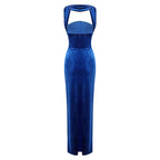 CRISTINA BLUE SLEEVELESS LONG DRESS