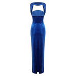 Charger l&#39;image dans la galerie, CRISTINA BLUE SLEEVELESS LONG DRESS

