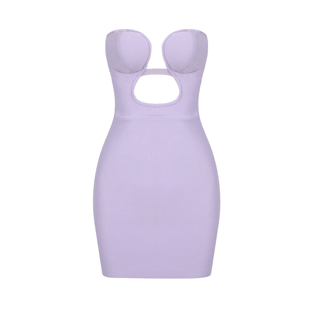 OMILA LIGHT PURPLE MINI DRESS