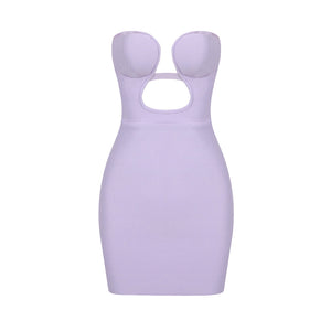 OMILA LIGHT PURPLE MINI DRESS