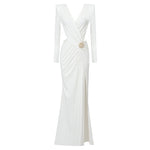 Charger l&#39;image dans la galerie, OERIO WHITE LONG DRESS
