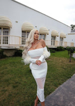 Carregar imagem no visualizador da galeria, POLITAO WHITE MIDI DRESS
