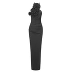 PEANO BLACK LONG DRESS