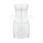 POPO WHITE BANDAGE DRESS SET