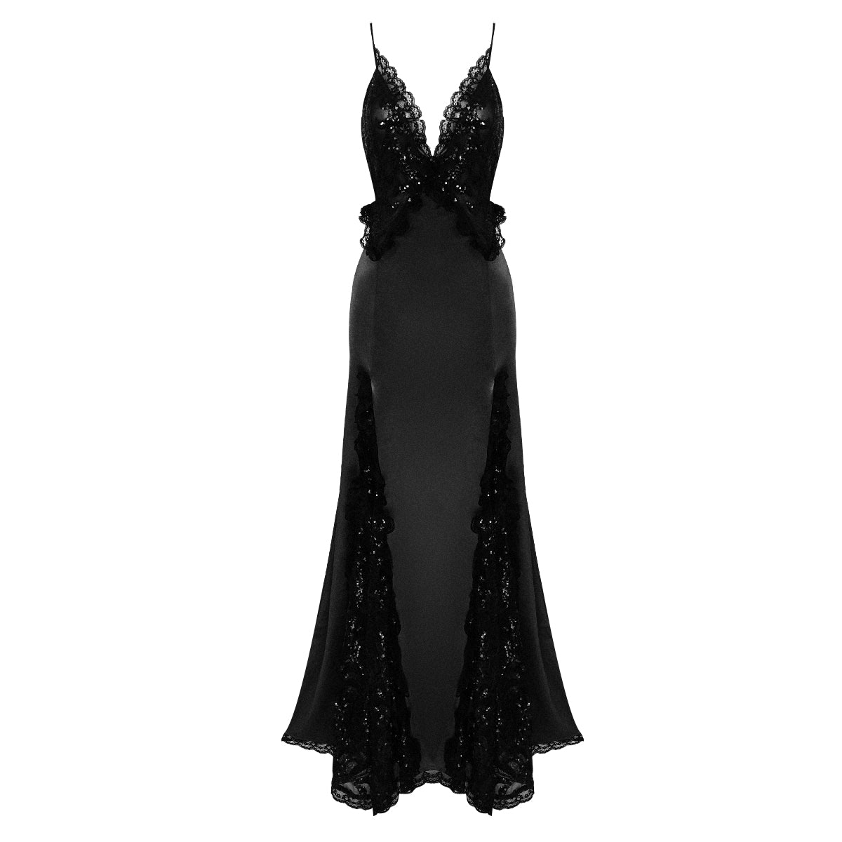 AMANE BLACK LONG DRESS