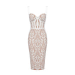 Load image into Gallery viewer, APOPI WHITE MIDI DRESS
