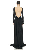 BONNIE BLACK BACKLESS MAXI DRESS