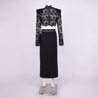 ANDREEA BLACK LACE 2-PIECE SET