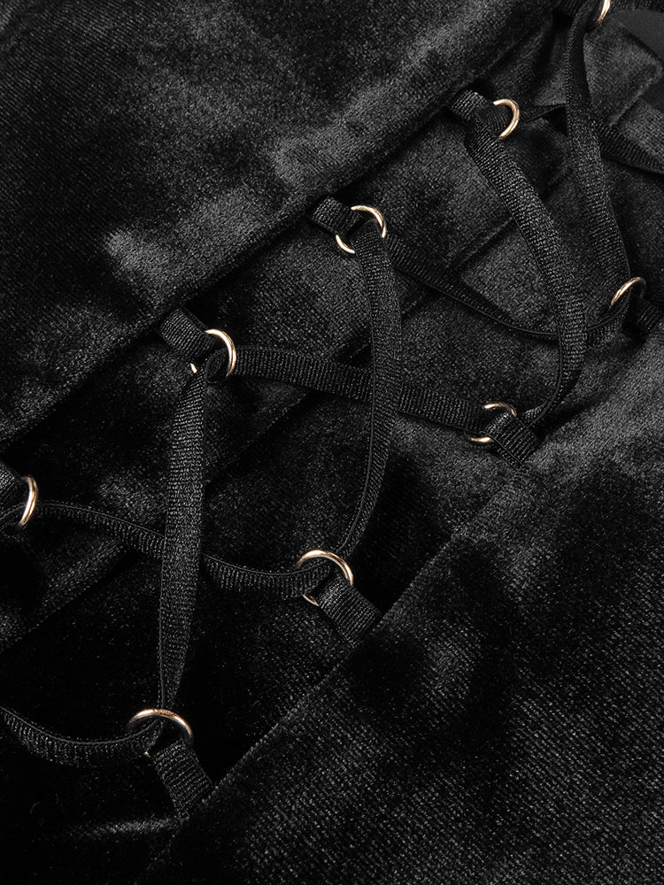 VICTINA TWO PIECES MINI VELVET DRESS
