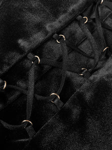 VICTINA TWO PIECES MINI VELVET DRESS