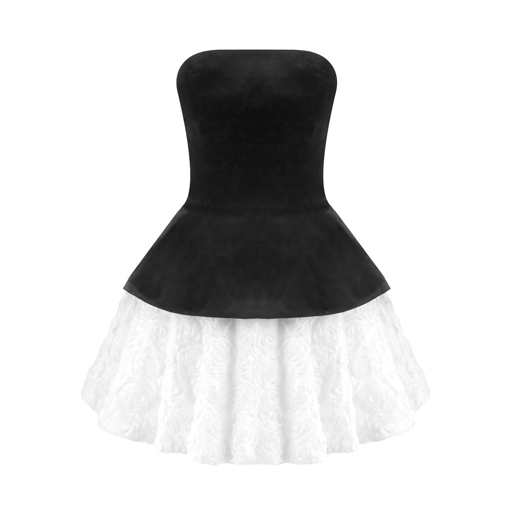 VICTINA TWO PIECES MINI VELVET DRESS