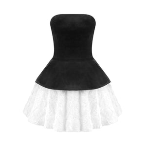 VICTINA TWO PIECES MINI VELVET DRESS