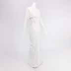 ANAIZ WHITE LONG SLEEVE MAXI DRESS