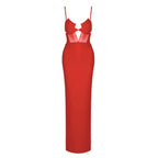 LARISSA WHITE SPAGHETTI-STRAP MAXI DRESS