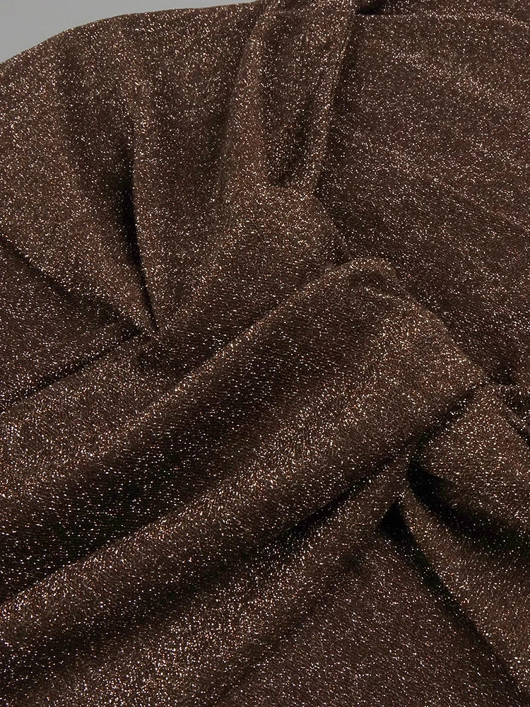 ANAYA BROWN HALTER DRESS