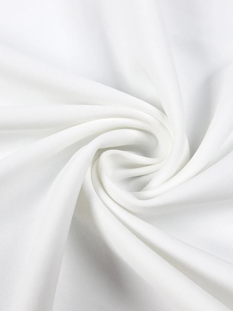 ZARA WHITE HIGH NECK DRESS GOWN