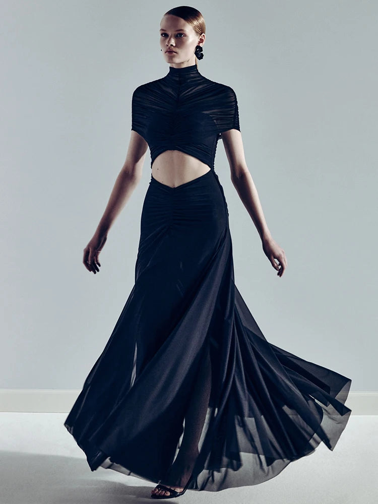 KYLIE BROWN HOLLOW OUT MAXI DRESS