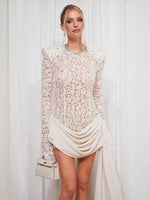Charger l&#39;image dans la galerie, CRISNA WHITE LACE MINI DRESS
