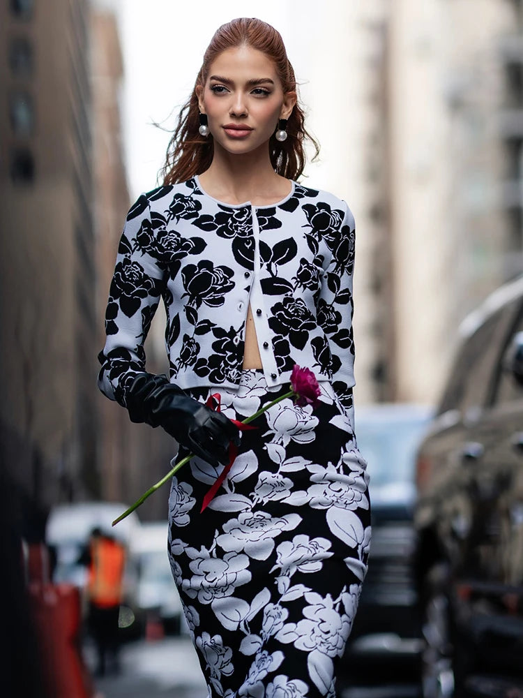 TAMAR LONG SLEEVE TWO PIECES DRESS SET