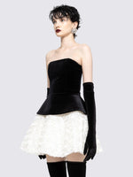 Загрузить изображение в средство просмотра галереи, VICTINA TWO PIECES MINI VELVET DRESS
