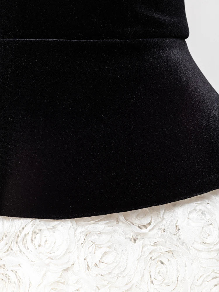 VICTINA TWO PIECES MINI VELVET DRESS