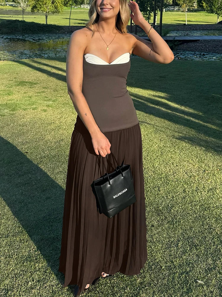 HARPER BROWN STRAPLESS MAXI DRESS
