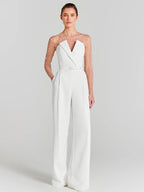 OMAR WHITE PEARL PANT SUIT