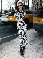 TAMAR LONG SLEEVE TWO PIECES DRESS SET