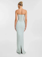 SANDY STRAPLESS MINT DRESS