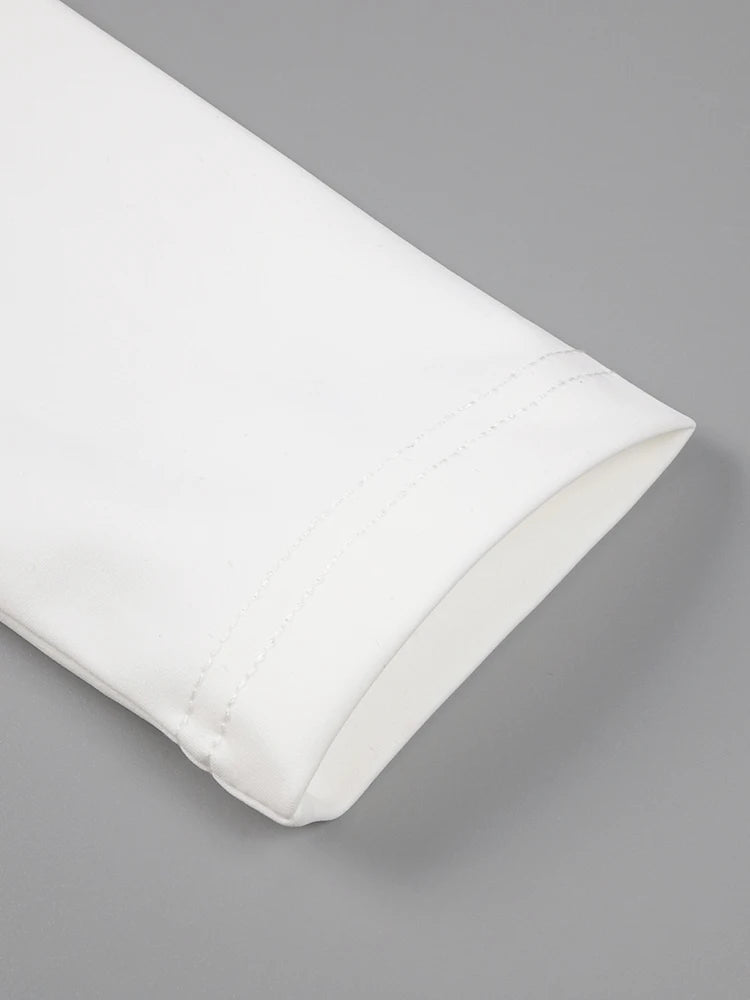 ZARA WHITE HIGH NECK DRESS GOWN